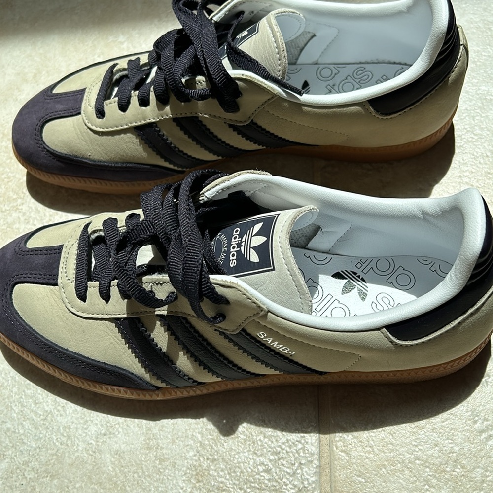 ADIDAS Samba OG Putty Grey/ purple/ silver - Picture 1 of 8
